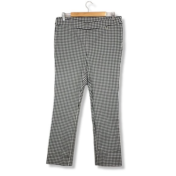 Rafaella Pants - 🎈3/$15 Rafaella White and Black Checkered Stretch Pants Size 14